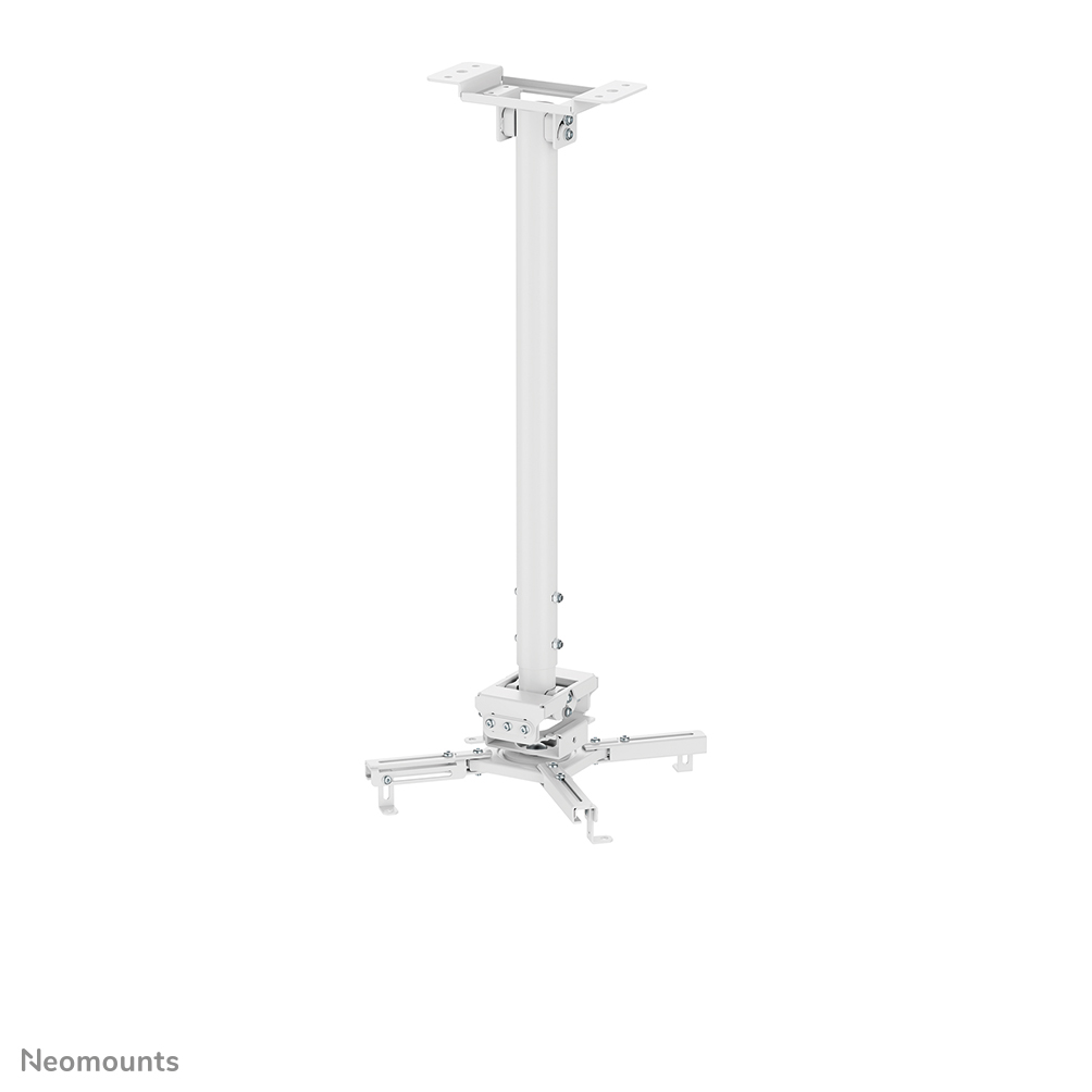 Neomounts CL25-550WH1 Supporto a soffitto beamer - max 35 kg - alt. 74,5-114,5 cm - modello Easy Install - mobilità completa - bianco