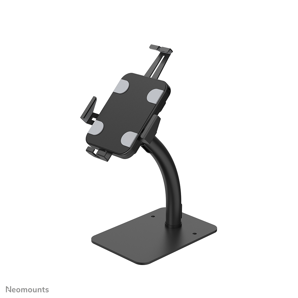 Neomounts DS15-625BL1 Scrivania per supporto tablet - 7.9-11" - 130° inclinabile - 360° ruotabile - bloccabile (incl. vite di sicurezza, escl. serratura) - a fissaggio - universale - nero