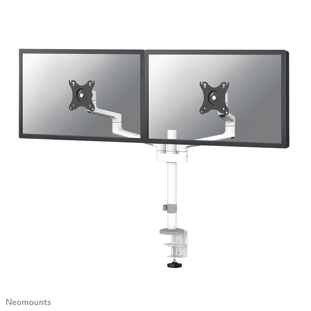 Neomounts NEXT Lite DS60-425WH2 Braccio per monitor 2 schermi - 17-27" - 0-8 kg/schermo - modello T-Rex salvaspazio - imballaggio 100% privo di plastica - bianco