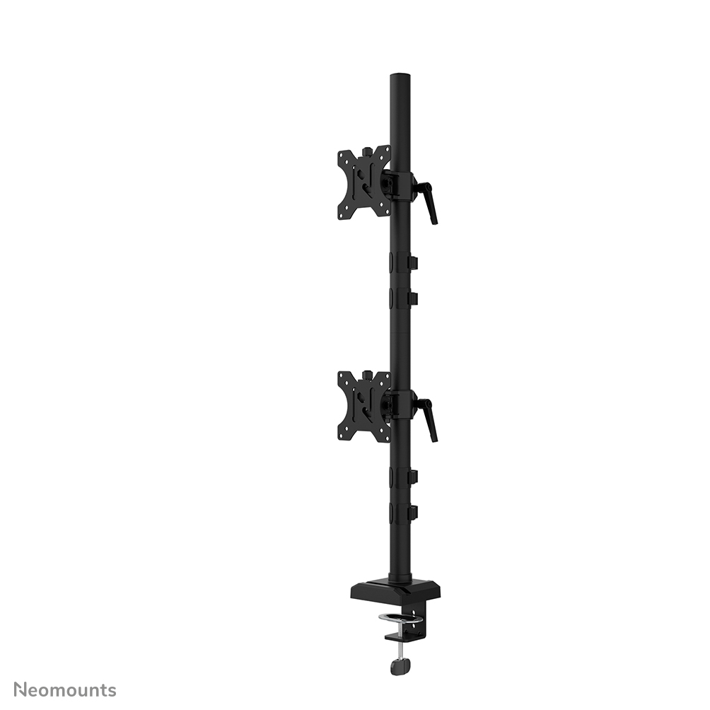 Neomounts DS60-600BL2V Braccio per doppio monitor - 10-32" - 0-9 kg | 19,8 lbs (2x) - inclinabile di 90° - ruotabile di 360° - rotazione laterale 160° - VESA 75x75 - Nero