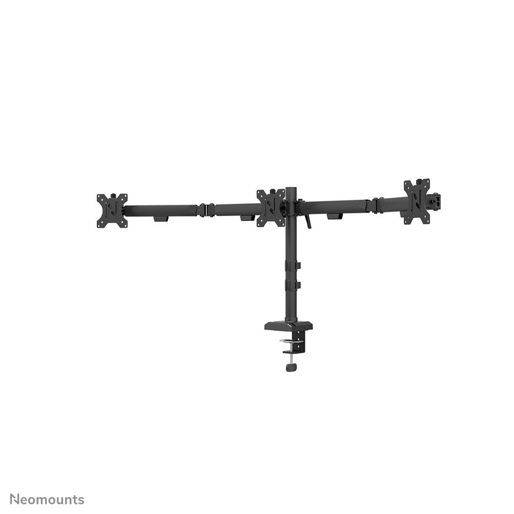 Neomounts NERO DS60-600BL3 Braccio per monitor 3 schermi - 10-27" - 0-6 kg/schermo - Quick-fix - 180°-stop - imballaggio 100% privo di plastica - nero