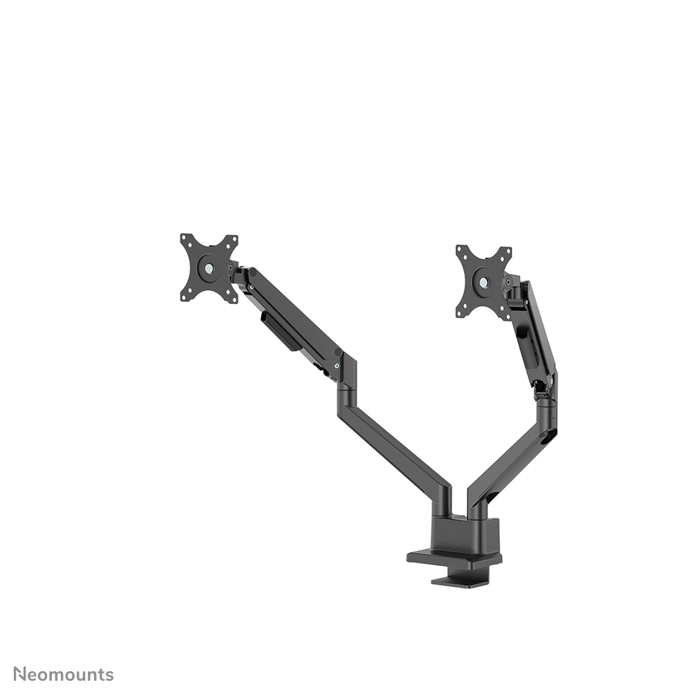 Neomounts NEXT Slim DS70-250BL2 Braccio per monitor 2 schermi - 17-32" - 1-9 kg/schermo (curvo 8 kg/schermo) - molla a gas - 180°-stop - Topfix - modello Easy Install - imballaggio 100% privo di plastica - nero