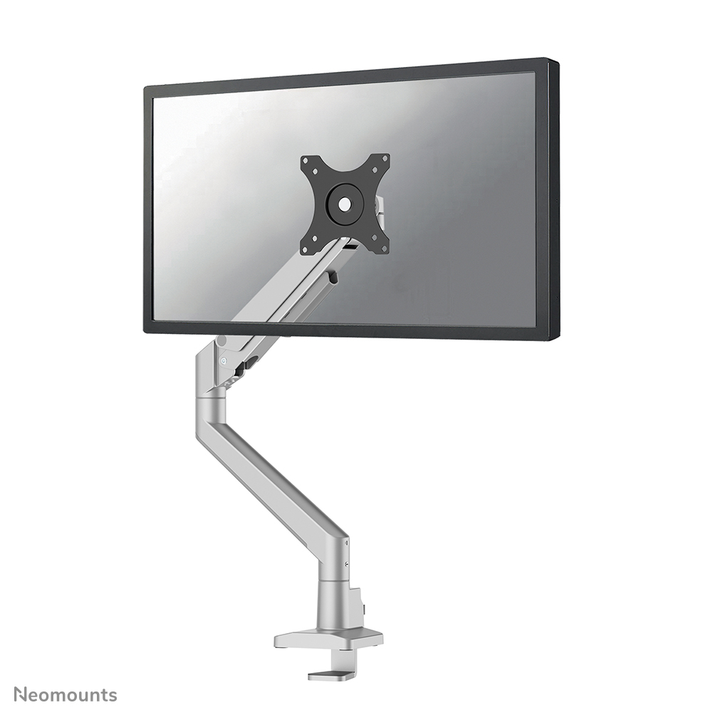 Neomounts NEXT Slim DS70-250SL1 Braccio per monitor 1 schermo - 17-35" - 1-9 kg (curvo 8 kg) - molla a gas - 180°-stop - Topfix - modello Easy Install - imballaggio 100% privo di plastica - argento