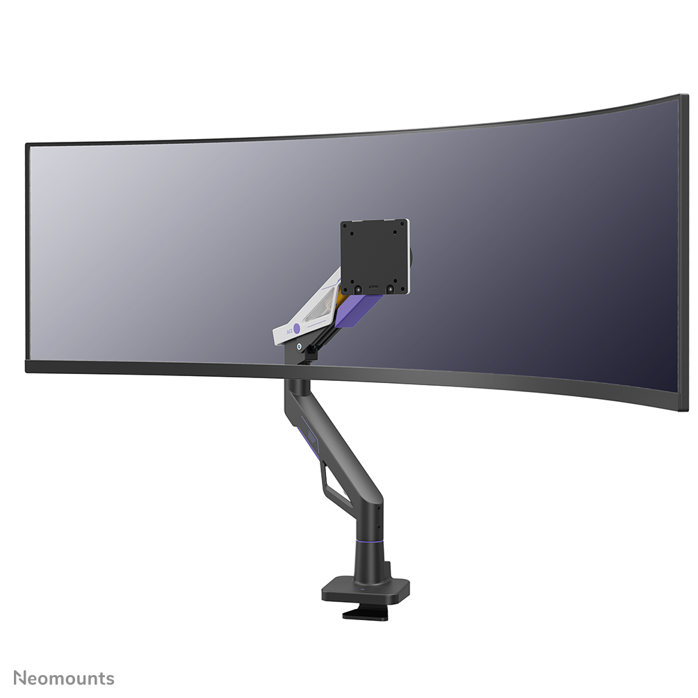 Neomounts ACE DS70-256BL1 Braccio per monitor gaming 1 schermo - 24-57"- 2-30 kg (curvo 24 kg) - inclinazione di precisione - molla a gas - 180°-stop - Topfix - modello Easy Install - nero