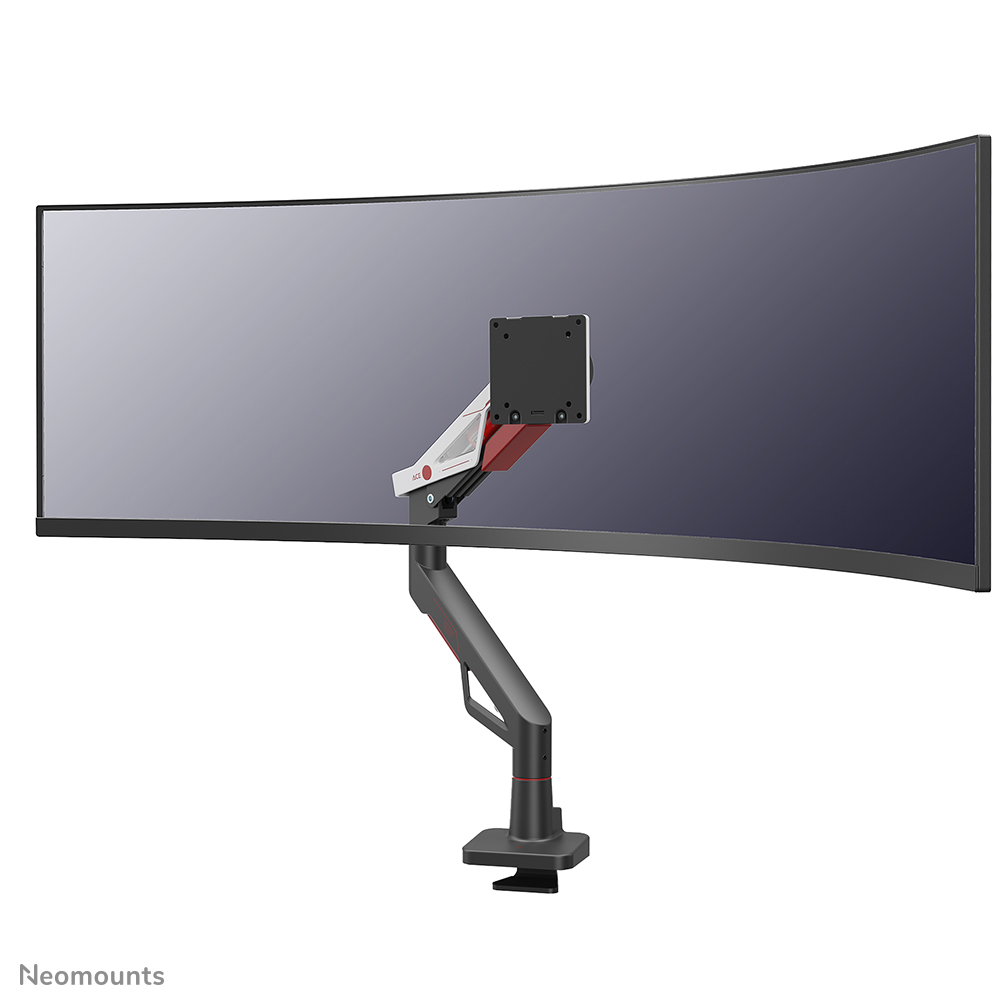 Neomounts ACE DS70-256BL1 Braccio per monitor gaming 1 schermo - 24-57"- 2-30 kg (curvo 24 kg) - inclinazione di precisione - molla a gas - 180°-stop - Topfix - modello Easy Install - rosso