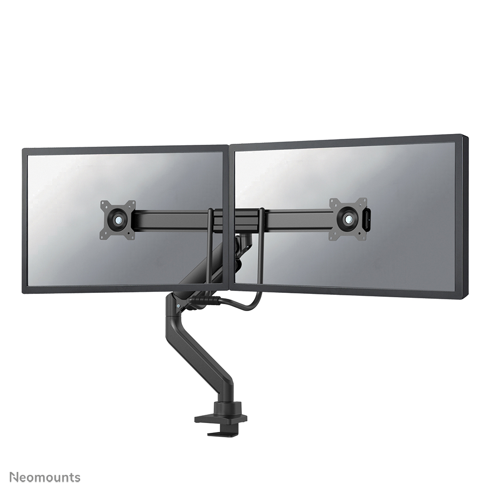 Neomounts NEXT Core DS75-450BL2 Braccio monitor traversa 2 schermi - 17-32" - 1-8 kg/schermo - molla a gas - 180°-stop - Topfix - modello Easy Install - imballaggio 100% privo di plastica - nero