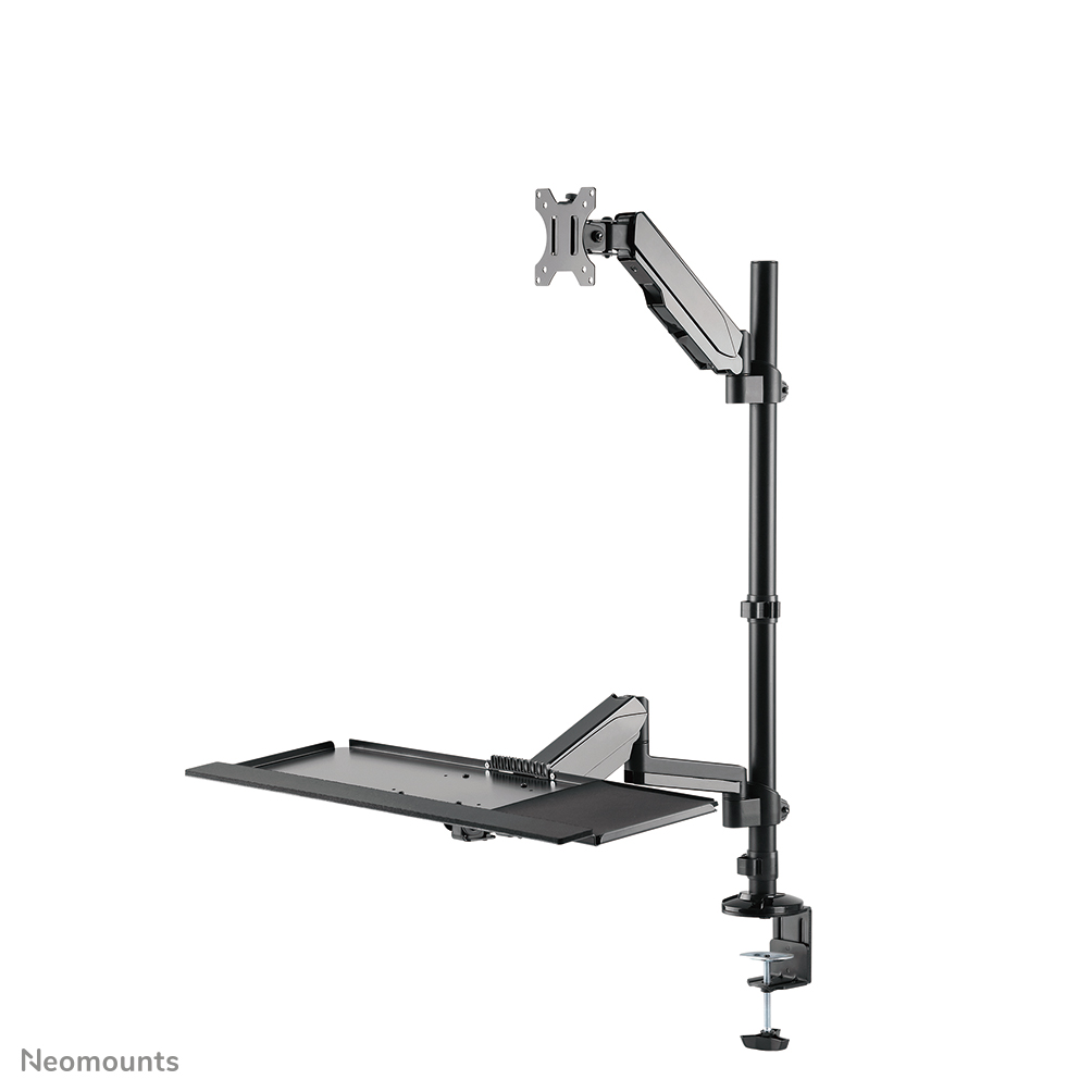Neomounts DS90-325BL1 Postazione di lavoro in piedi da tavolo 1 schermo - 17-32" - 1-9 kg (curvo 6 kg) - molla a gas - nero