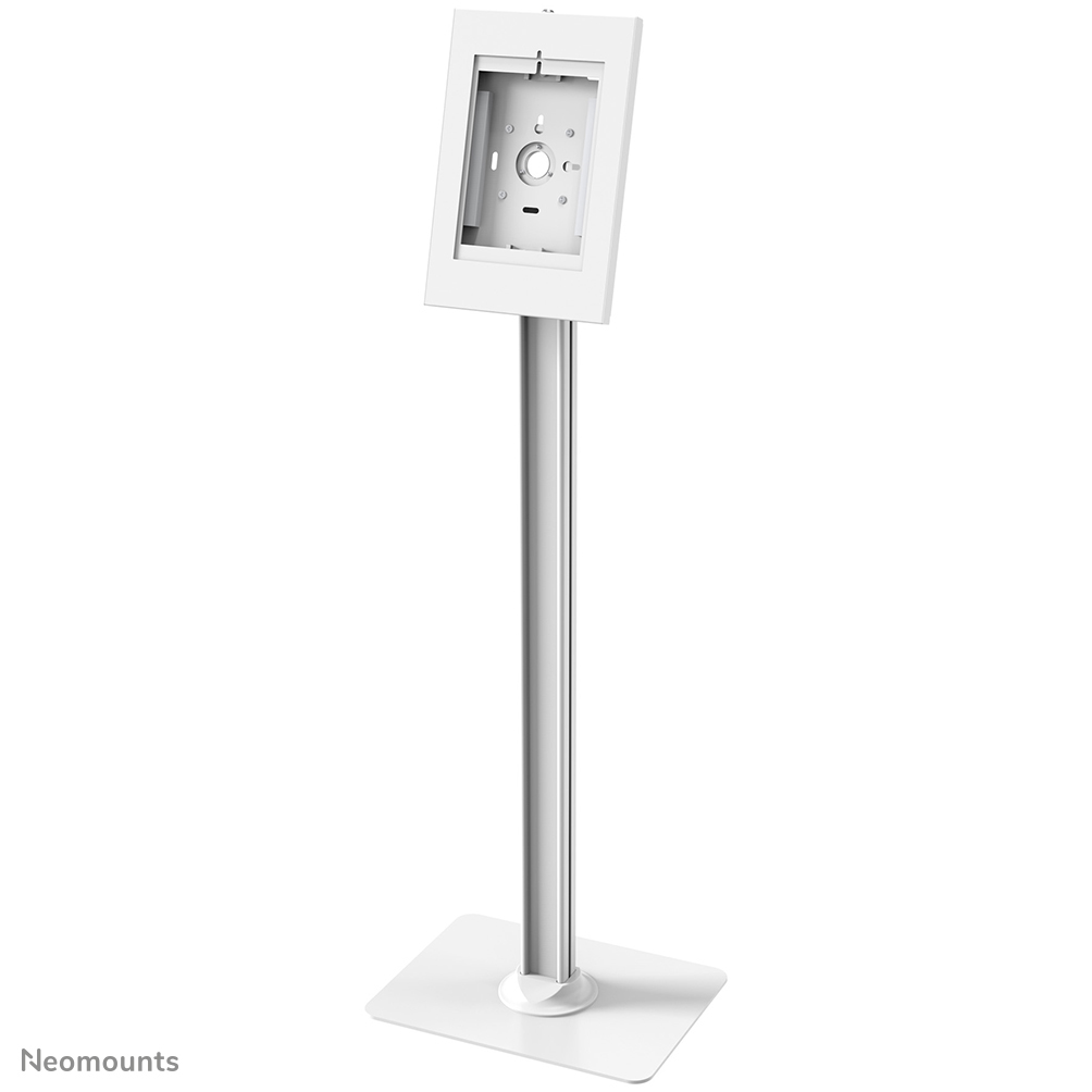 Neomounts FL15-650WH1 Supporto da pavimento per tablet - 75° inclinabile - 90° ruotabile - bloccabile (incl. serratura) - VESA 75x75 - a fissaggio - adatto per vari 9.7-11" tablet - bianco