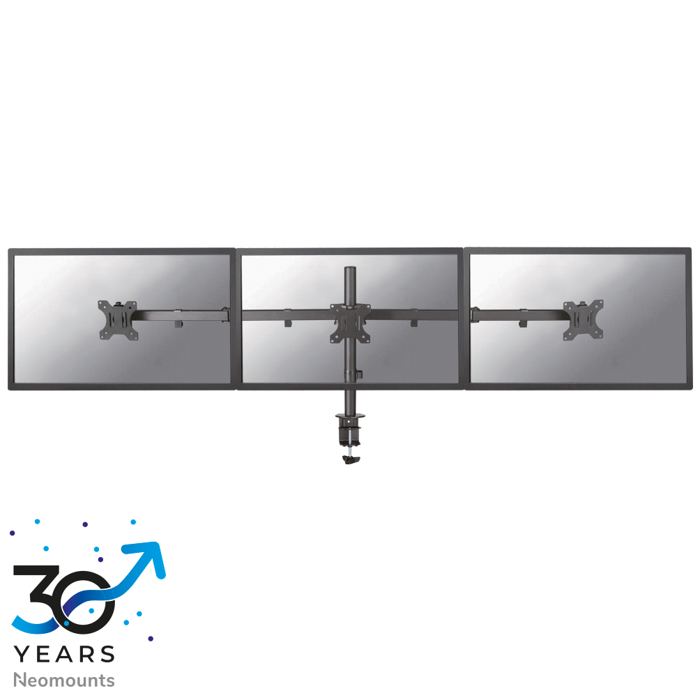 Neomounts FPMA-D550D3BLACK Braccio per monitor 3 schermi - 10-27" - 0-6 kg/schermo - nero