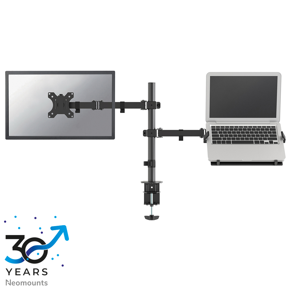 Neomounts FPMA-D550NOTEBOOK Braccio per monitor 1 schermo con supporto per laptop - 10-32" - 0-8 kg - nero