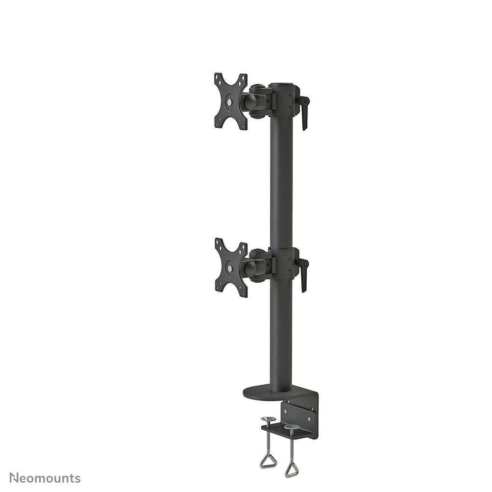 Neomounts FPMA-D960DVBLACKPLUS Braccio per monitor 2 schermi - 17-49" - 0-15 kg/schermo (curvo 13 kg/schermo) - installazione verticale - nero