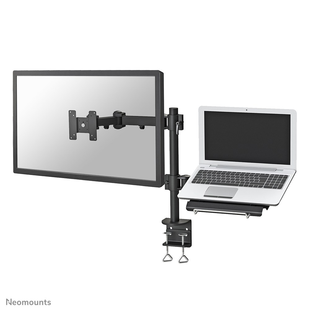 Neomounts FPMA-D960NOTEBOOK Braccio per monitor 1 schermo con Supporto per laptop - 10-27" - 0-10 kg - nero