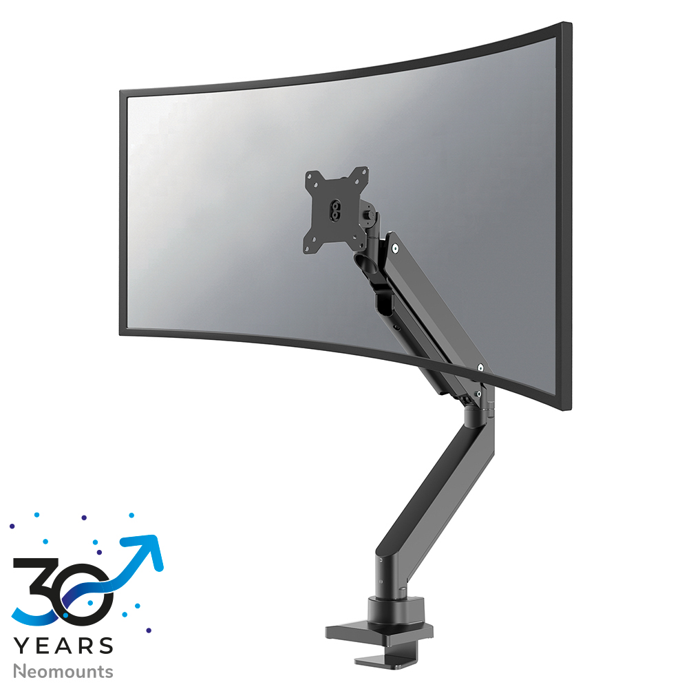 Neomounts NM-D775BLACKPLUS Braccio per monitor 1 schermo - 10-49" - 1-18 kg (curvo 14 kg) - molla a gas - 180°-stop -Topfix - nero