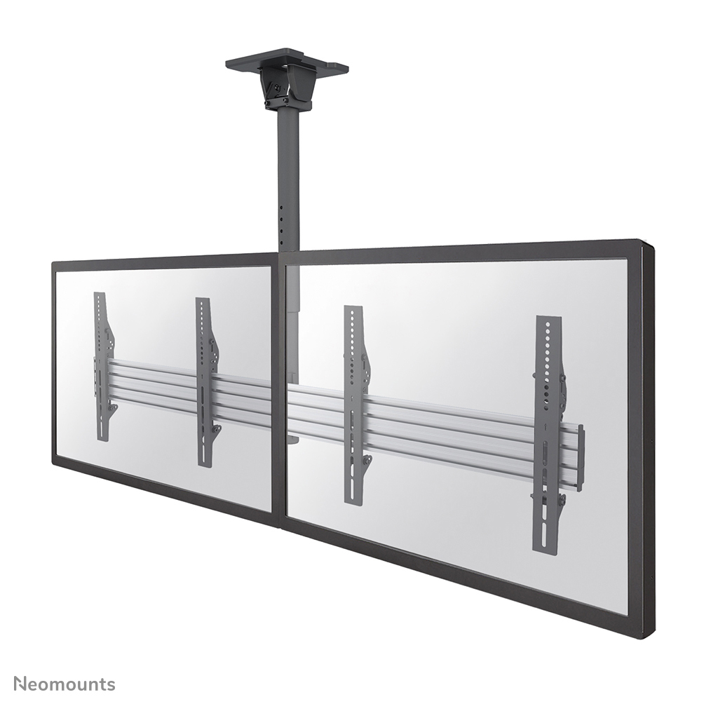 NMPRO-CB2 è un supporto da soffito per 2 schermi da 32" a 55"/65" - Nero