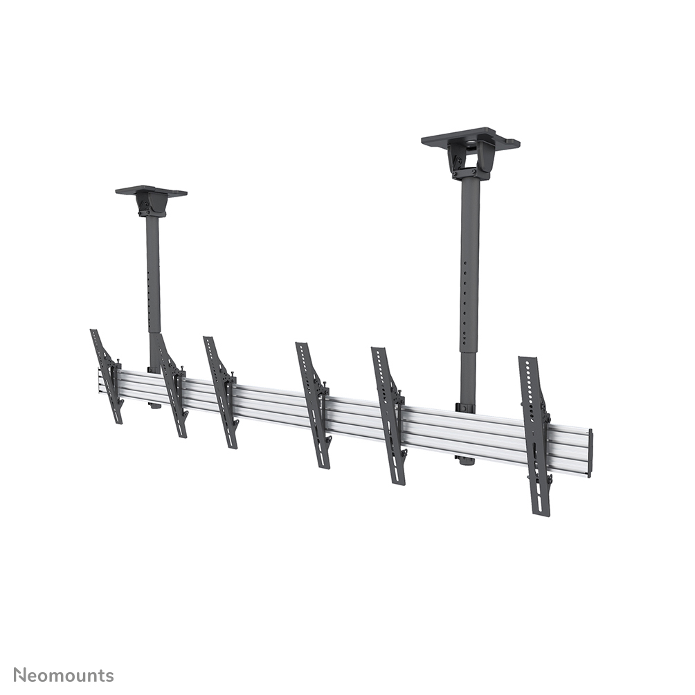 NMPRO-CB3 è un supporto da soffito per 3 schermi da 32" a 55"/65" - Nero