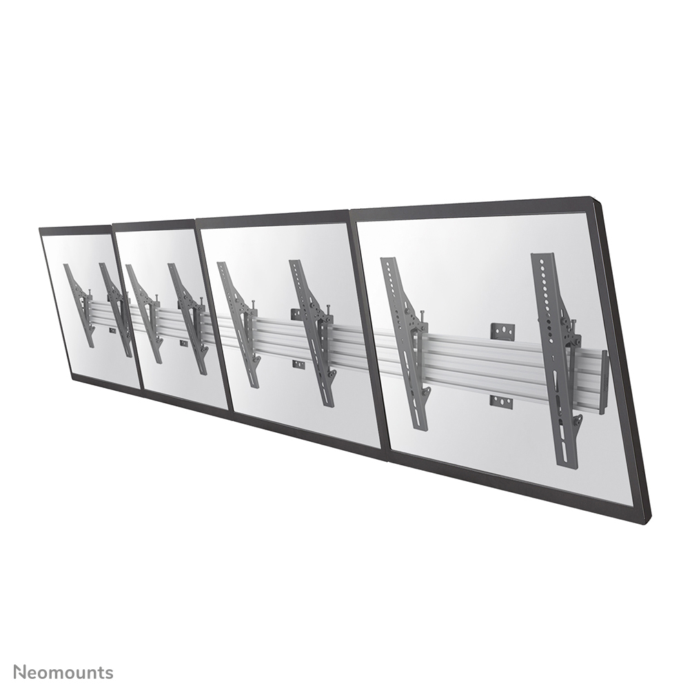 Neomounts NMPRO-WMB4 Supporto da parete per menu board 4 schermi - 32-55" - max 30 kg/schermo - VESA 100x100-600x400 - inclinabile - nero