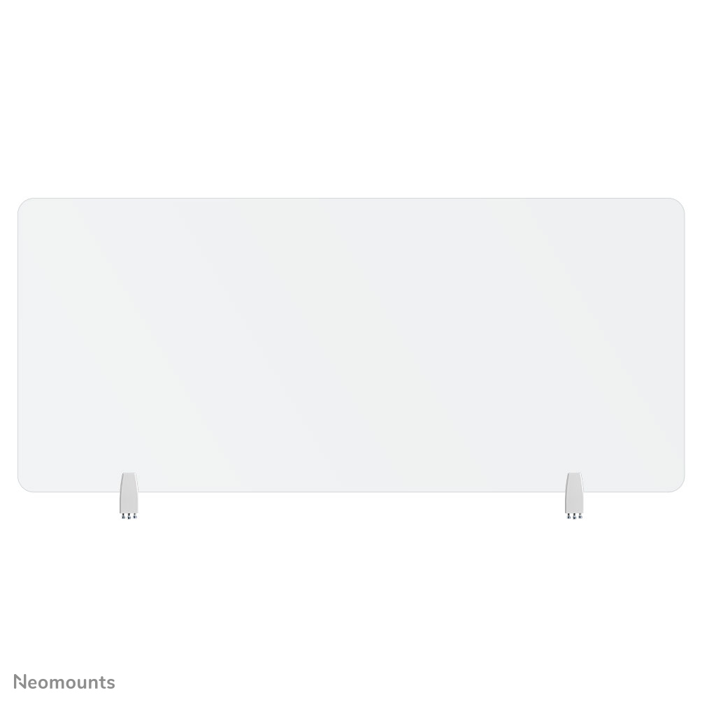 Neomounts NS-GLSPROTECT160 Schermo di sicurezza in vetro temperato - larg. 158 cm - 100% riciclabile - incl. morsetti per scrivania - trasparente
