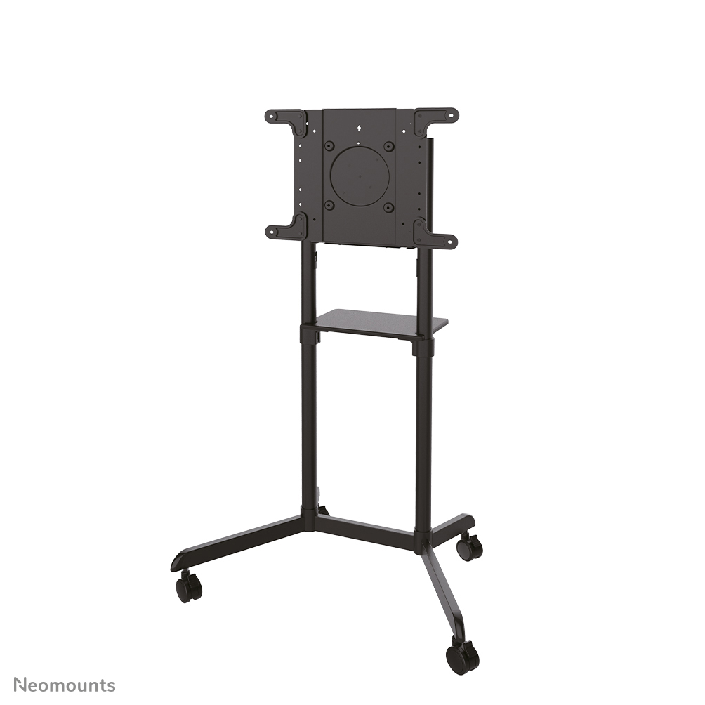 Neomounts NS-M1250BLACK Carrello TV - 37-70" - max 70 kg - VESA 200x200-600x400 - 90° ruotabile - incl. ripiano per hardware - nero