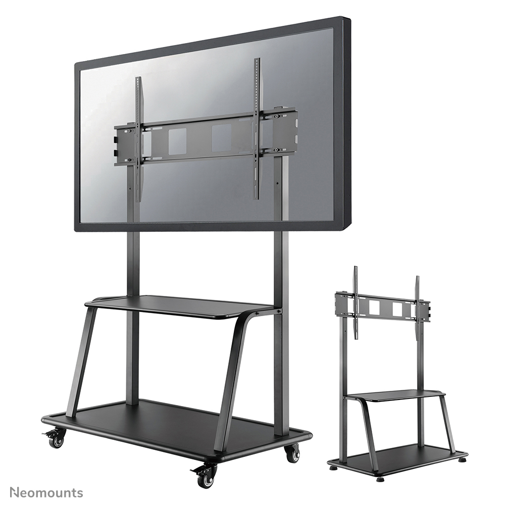 Neomounts NS-M4000BLACK Carello TV - 60-105" - max 150 kg - manuale alt. 131-153 cm - VESA 200x200-1000x600 - incl. ripiano per hardware - nero
