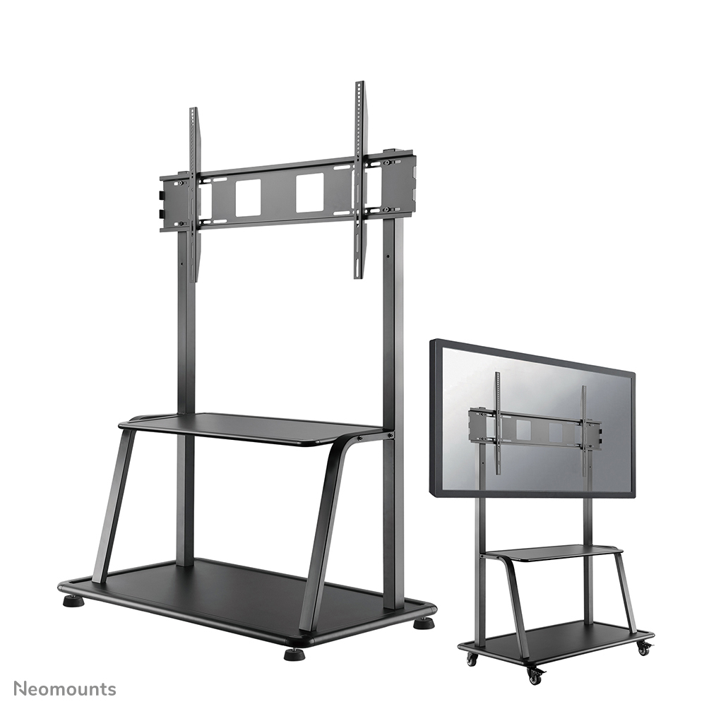 Neomounts NS-M4000BLACK Carello TV - 60-105" - max 150 kg - manuale alt. 131-153 cm - VESA 200x200-1000x600 - incl. ripiano per hardware - nero