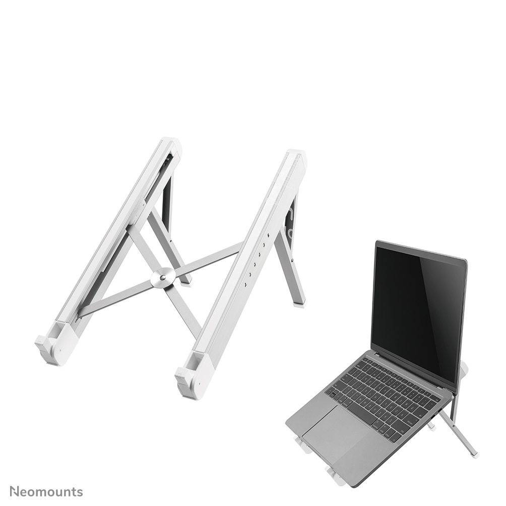 Neomounts NSLS010 Supporto per laptop - 11-17" - max 5 kg - 6 posizioni di altezza - pieghevole - compatto - universale - argento