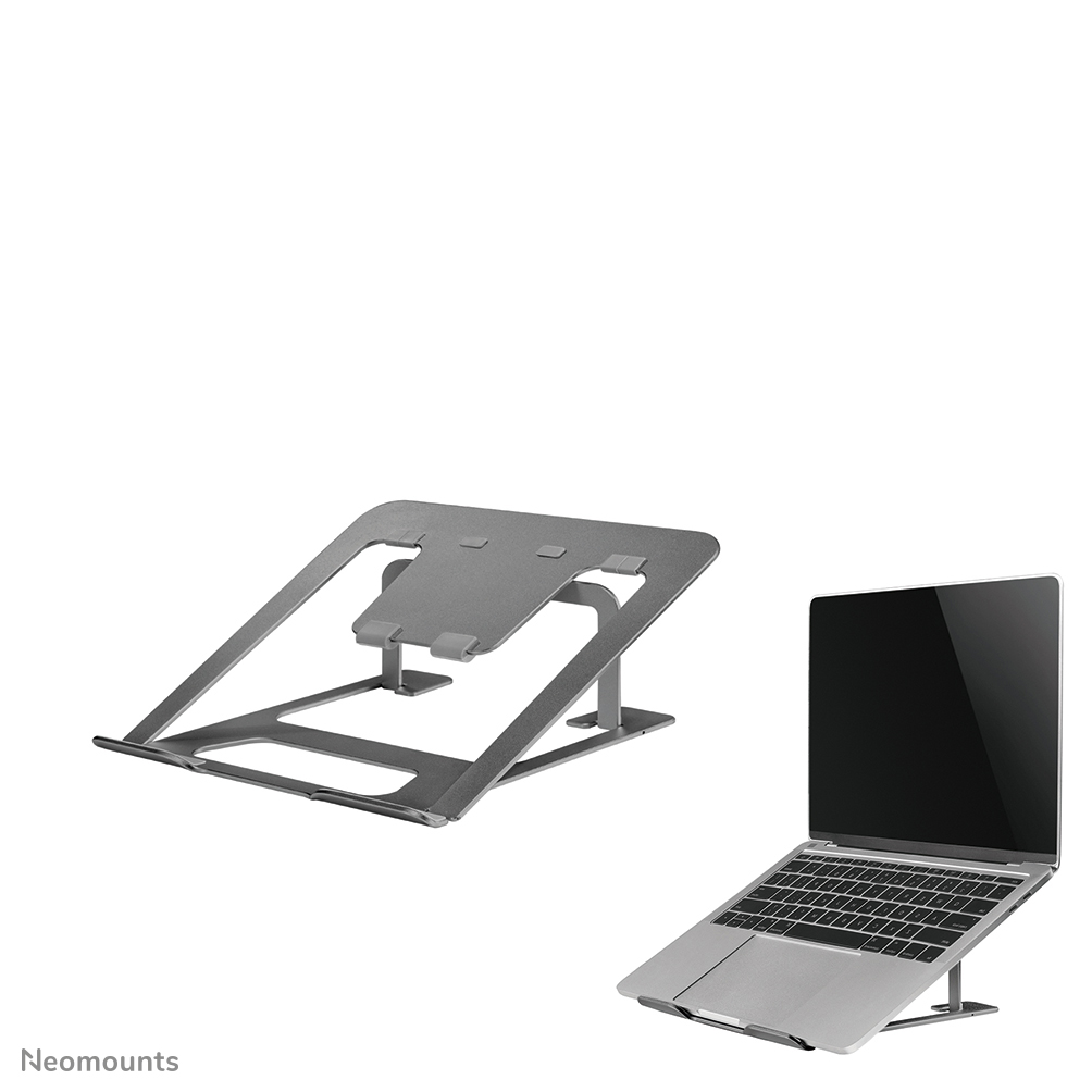 Neomounts NSLS085GREY Supporto per laptop - 10-17" - max 5 kg - 6 posizioni di altezza - pieghevole - compatto - ultrasottile - universale - grigio