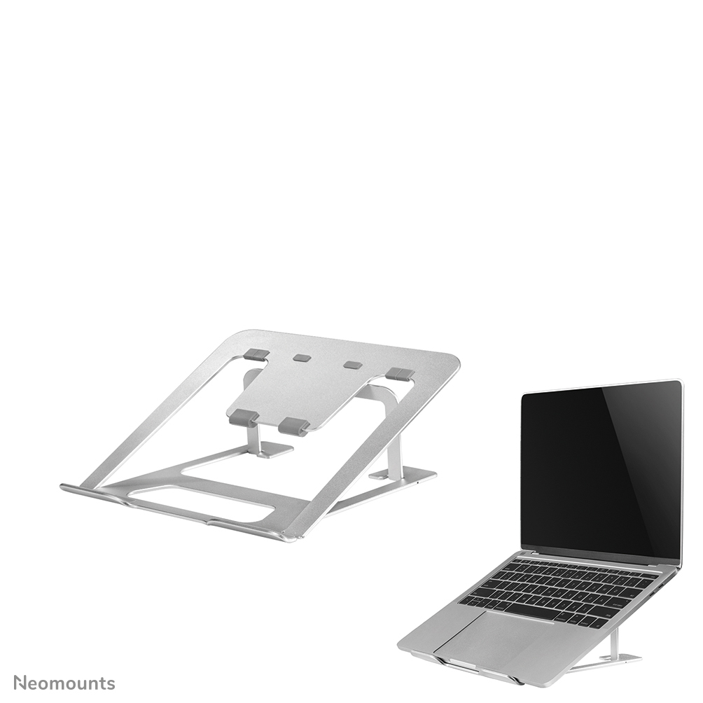 Neomounts NSLS085SILVER Supporto per laptop - 10-17" - max 5 kg - 6 posizioni di altezza - pieghevole - compatto - ultrasottile - universale - argento