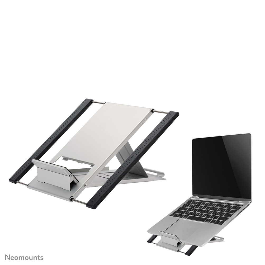 Neomounts NSLS100 Supporto per laptop - 10-22" - max 5 kg - 6 posizioni di altezza - pieghevole - compatto - universale - argento