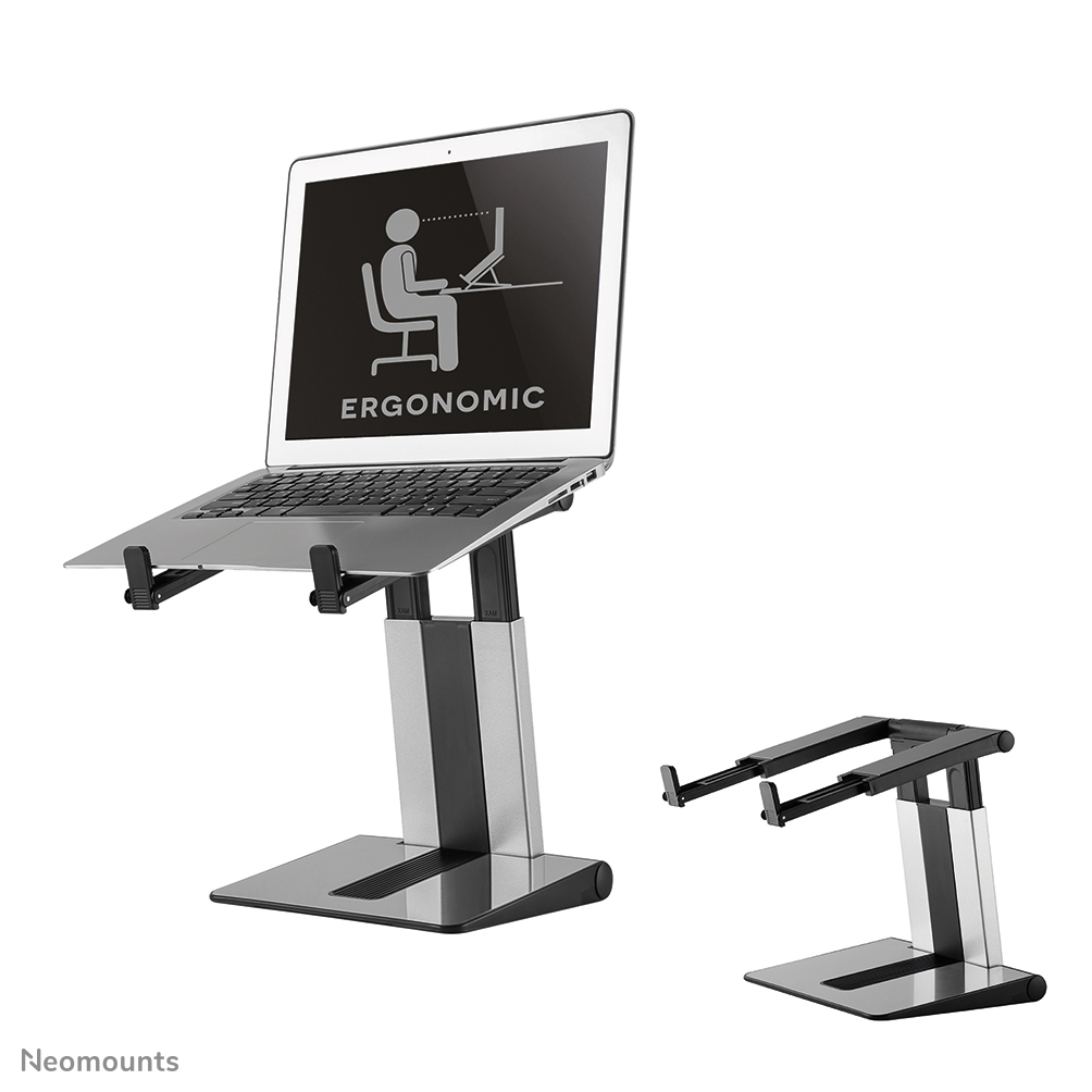 Neomounts NSLS200 Supporto per laptop - 10-17" - max 5 kg - alt. 20,7-26,7 cm - pieghevole - compatto - universale - argento