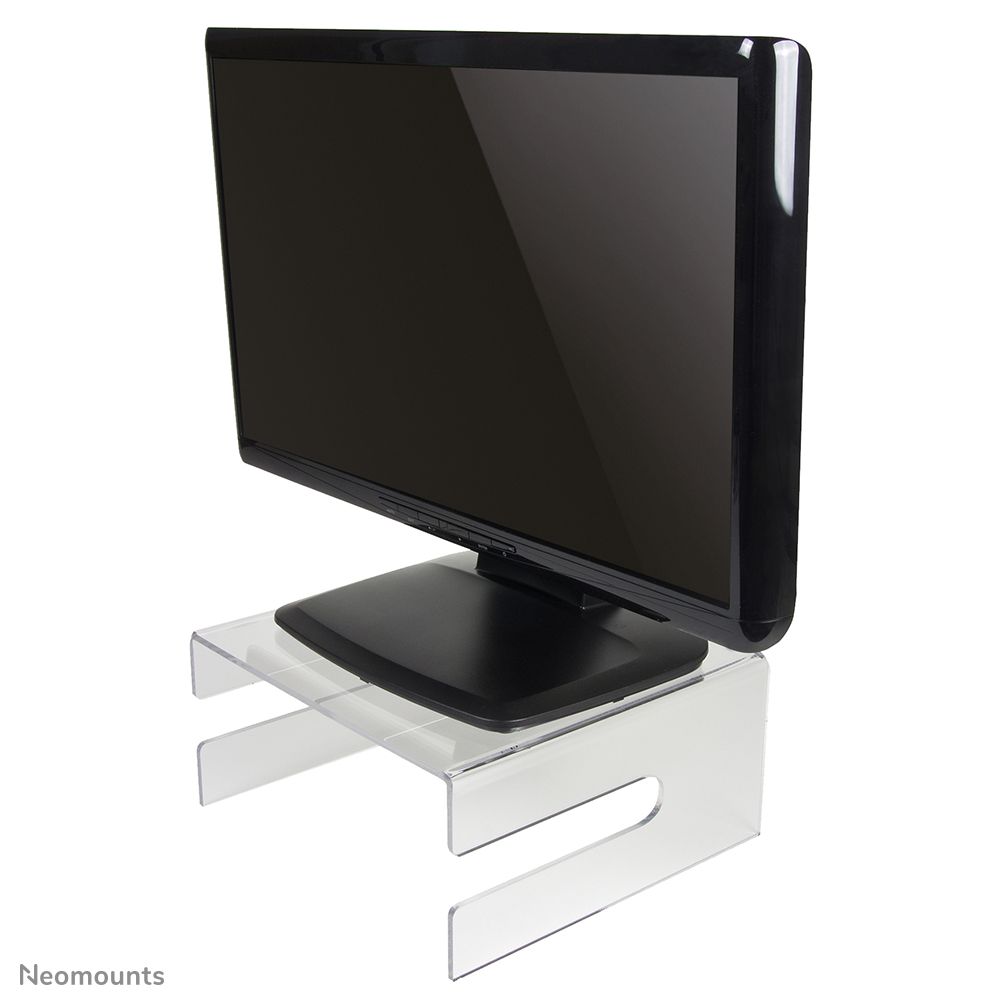 Neomounts NSMONITOR50 Supporto per monitor/laptop - max 25 kg - alt.x larg.x prof. 12,5x26x25 cm - universale - trasparente