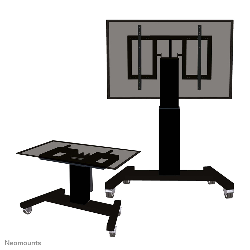 Neomounts PLASMA-M2500TBLACK Carrello TV - 42-100" - max 150 kg - motorizzato alt. 91-141 cm - VESA 400x200-800x600 - funzione inclinazione tavolo - nero