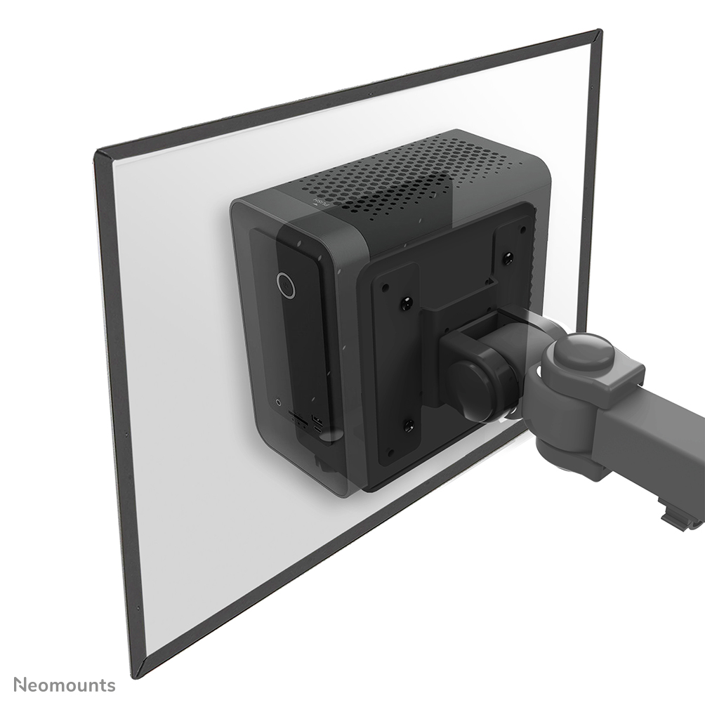 Il sottile Neomounts by Newstar modello supporto client THINCLIENT-20, installare un thin client semplicemente un braccio monitor.
