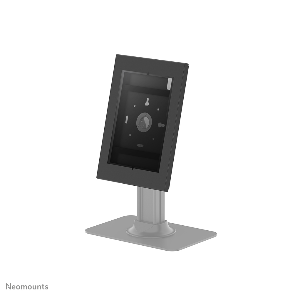 Neomounts WL15-601BL1 Custodia per tablet - con serratura (lucchetto incluso) - VESA 75x75 - adatta a diversi tablet da 10,9-11" - per configurazione modulare con diversi supporti da tavolo e da pavimento - Negro