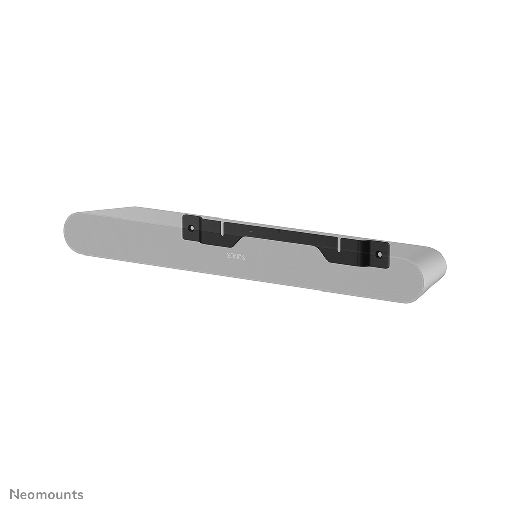 Neomounts WL30-724BL1 Supporto a parete per Sonos Ray - Installazione semplice - Livella a bolla inclusa - Extra sottile (14 mm) - Cuscinetti antiscivolo - nero