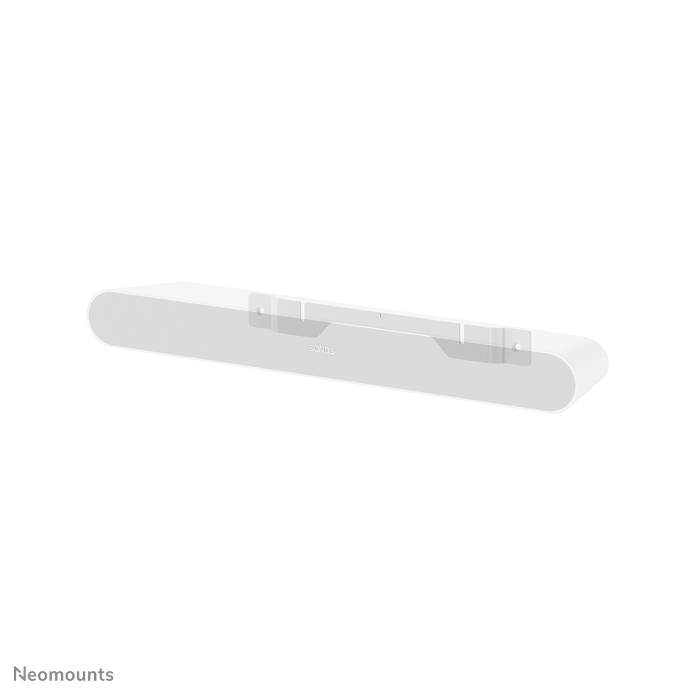Neomounts WL30-724WH1 Supporto a parete per Sonos Ray - Installazione semplice - Livella a bolla inclusa - Extra sottile (14 mm) - Cuscinetti antiscivolo - bianco