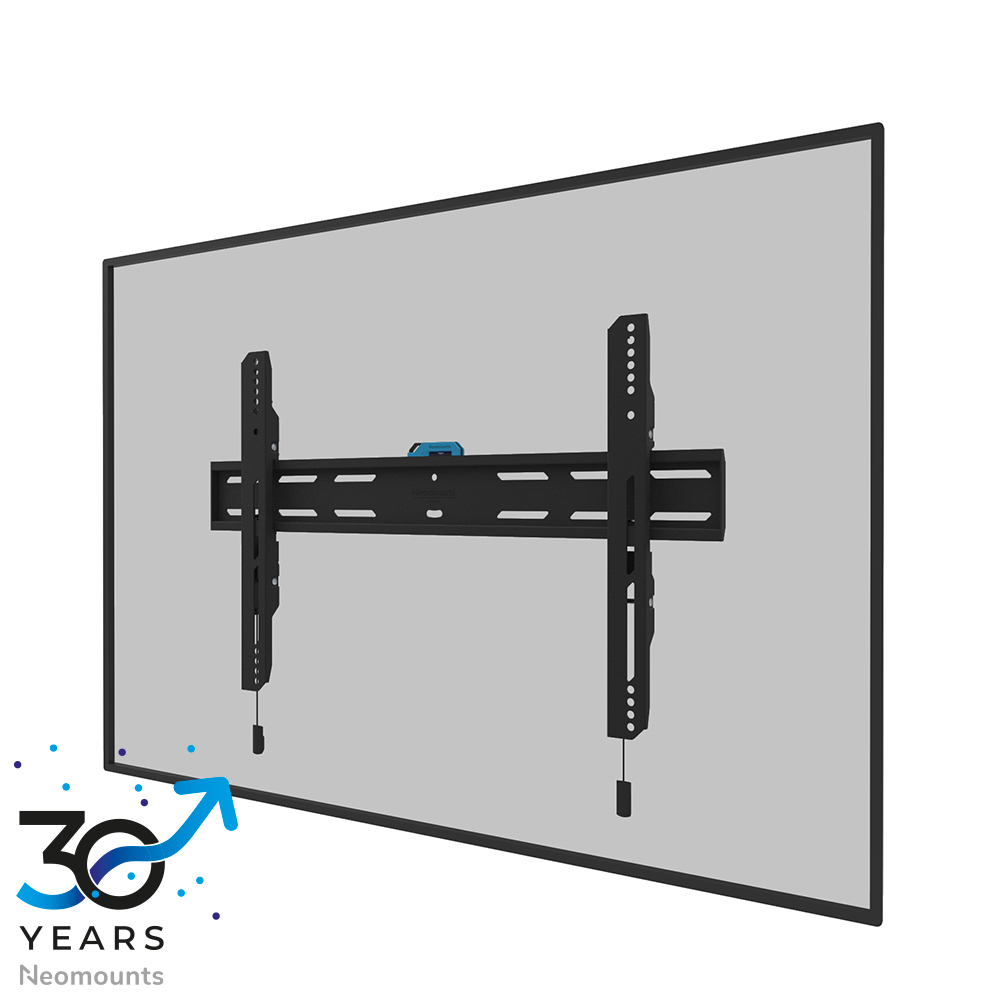 Neomounts LEVEL-850 WL30S-850BL16 Supporto a parete fisso per TV - 42-86" - max 60 kg - VESA 100x100-600x400 - prof. 3,3 cm - livello regolabile - bloccabile (incl. vite di sicurezza, escl. serratura) - modello Rapid Install incl. dima di fissaggio - nero