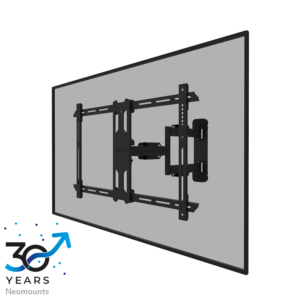 Neomounts LEVEL-850 WL40S-850BL16 Supporto a parete mobilità completa per TV - 40-70" - max 45 kg - VESA 200x100-600x400 - prof. 4,7-55,5 cm - livello regolabile - modello Rapid Install incl. dima di fissaggio - nero