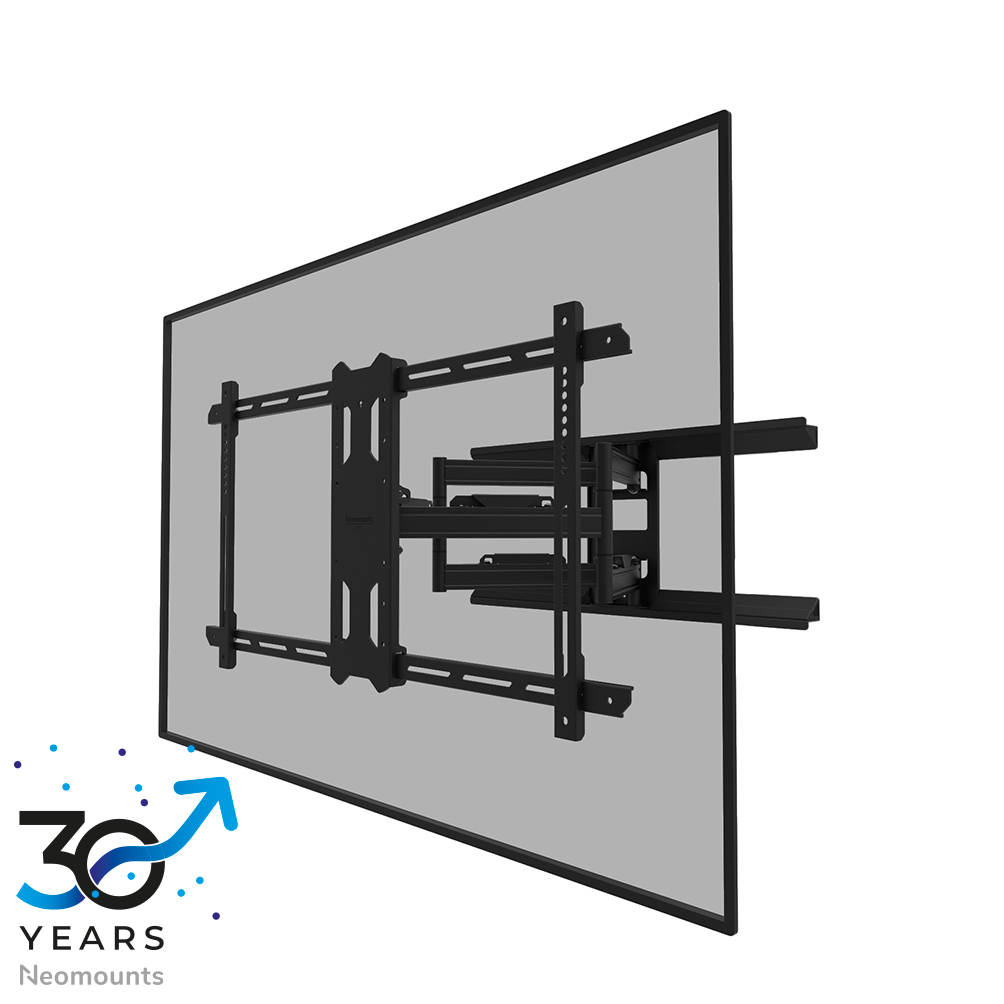 Neomounts LEVEL-850 WL40S-850BL18 Supporto a parete mobilità completa per TV - 43-86" - max 60 kg - VESA 200x100-800x400 - prof. 5-61 cm - livello regolabile - modello Rapid Install incl. dima di fissaggio - nero