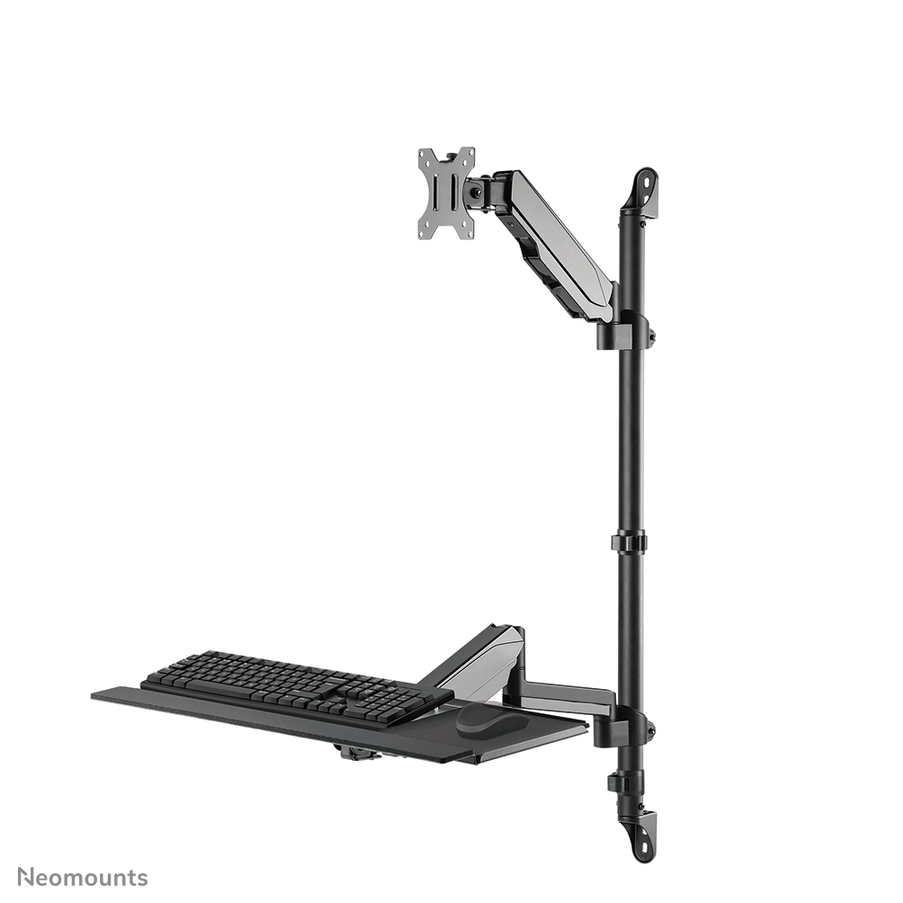 Neomounts WL90-325BL1 Postazione di lavoro in piedi a parete - 17-32" - 1-9 kg (curvo 6 kg) - molla a gas - nero
